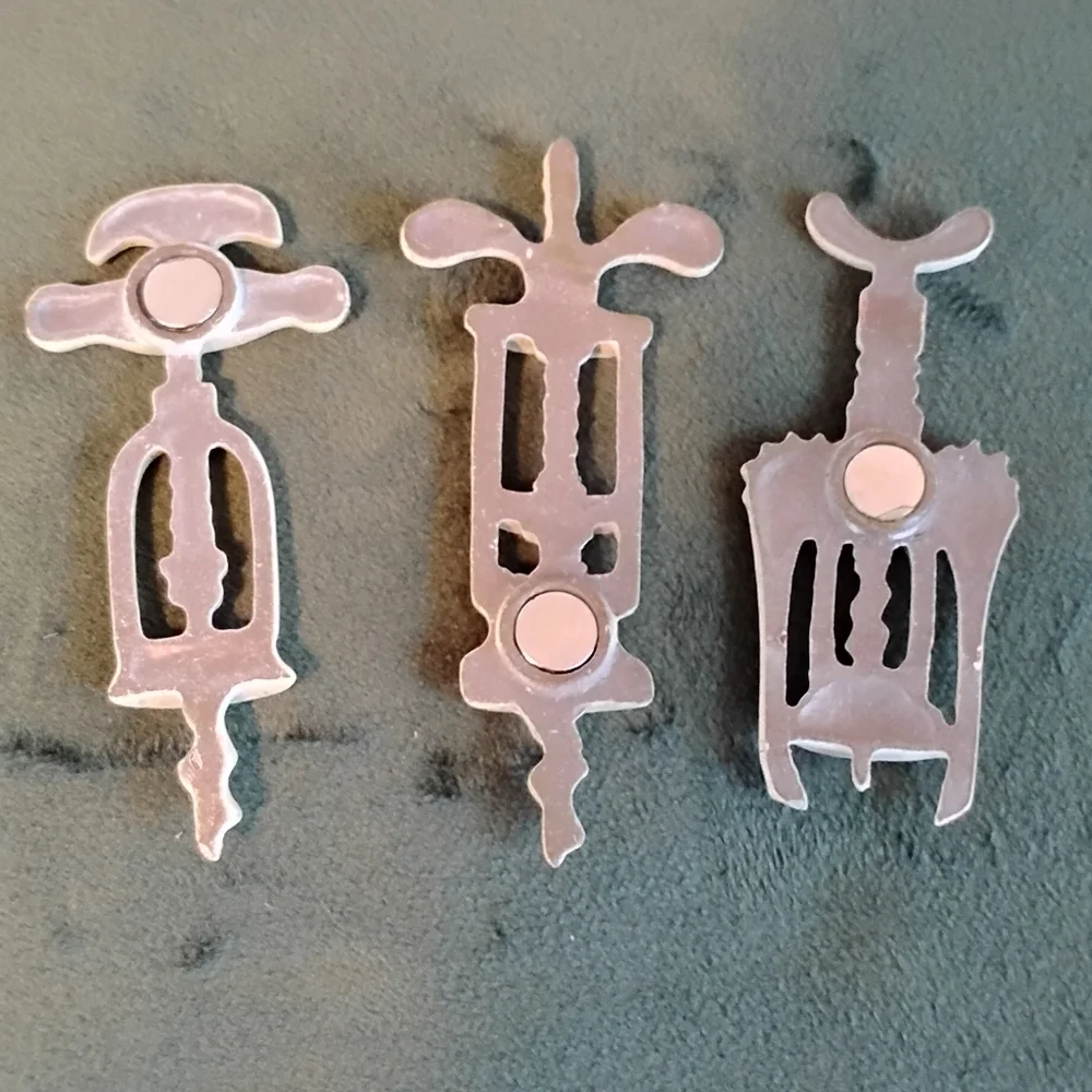 Vintage Wine Corkscrew Magnets